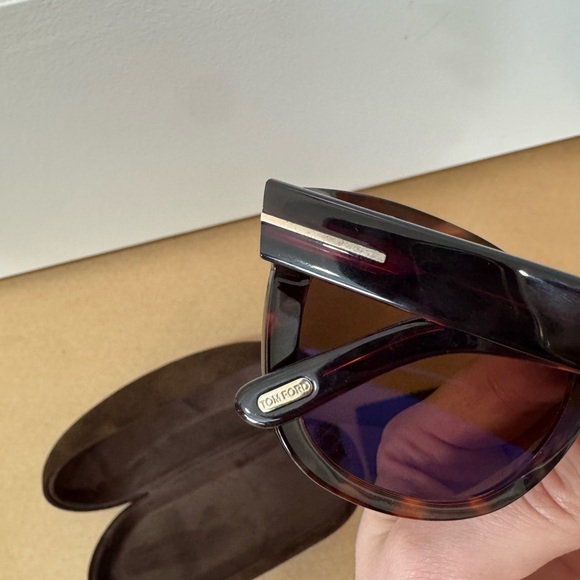 Tom Ford Alistair Polarized Brown Cat Eye Ladies Sunglasses main image 10